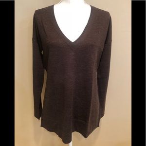 J. Jill Chocolate Brown Merino Wool Sweater